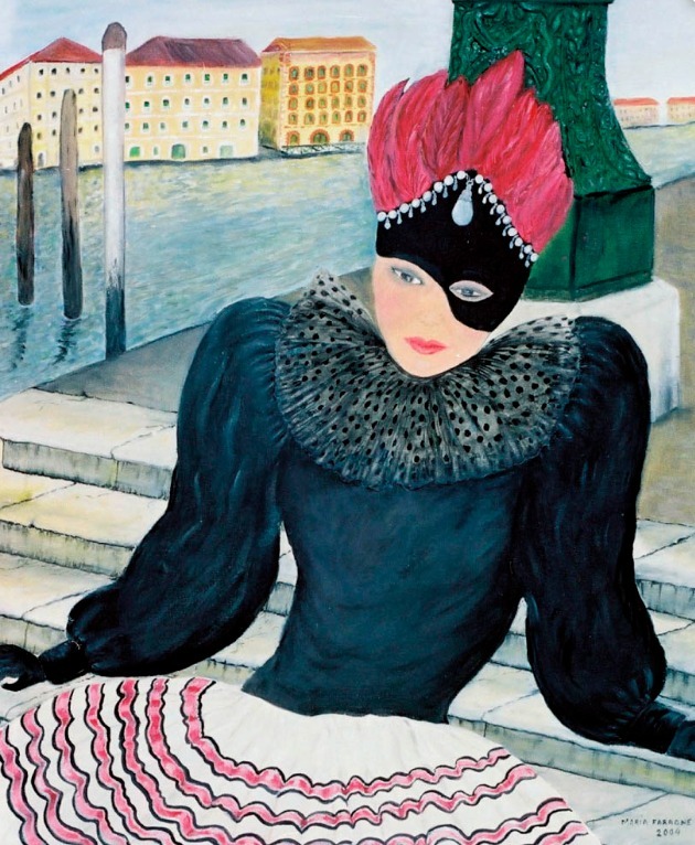 Figura con gonna a righe — Maria Faraone